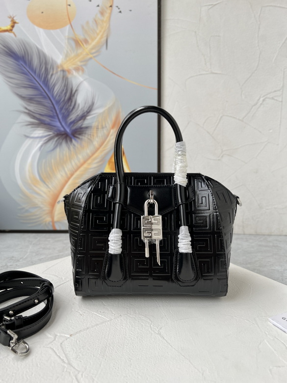 Givenchy Antigona Mini Top-Handle Bag in Black 4G Embossed Leather
