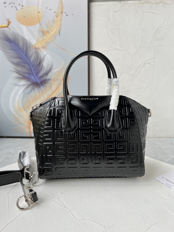 Givenchy Antigona Small Top-Handle Bag in Black 4G Embossed Leather