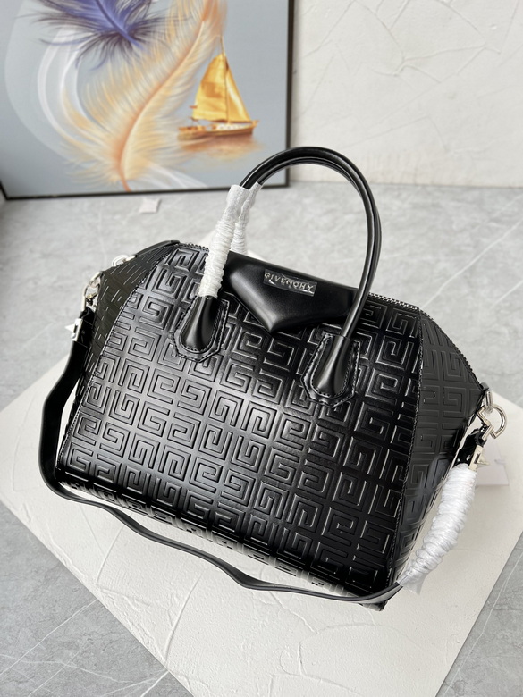 Givenchy Antigona Medium Top-Handle Bag in Black 4G Embossed Leather