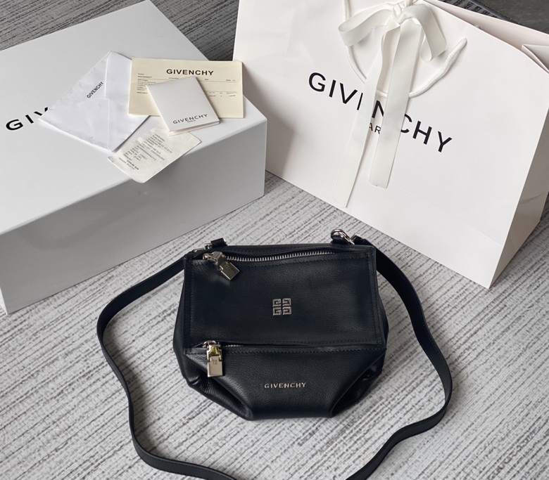 Givenchy Pandora Mini Crossbody Bag in Black Grained Leather