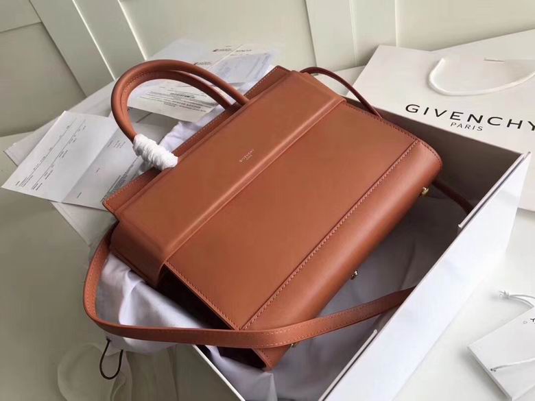 Givenchy Horizon Small Top-Handle Bag in Tan Smooth Leather