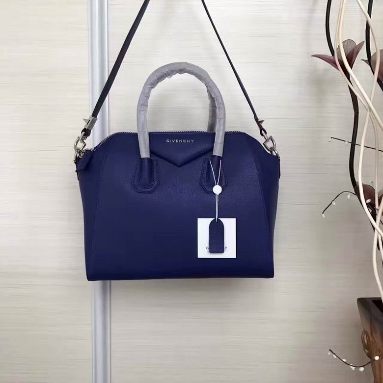 Givenchy Antigona Small Top-Handle Bag in Navy Blue Grained Leather