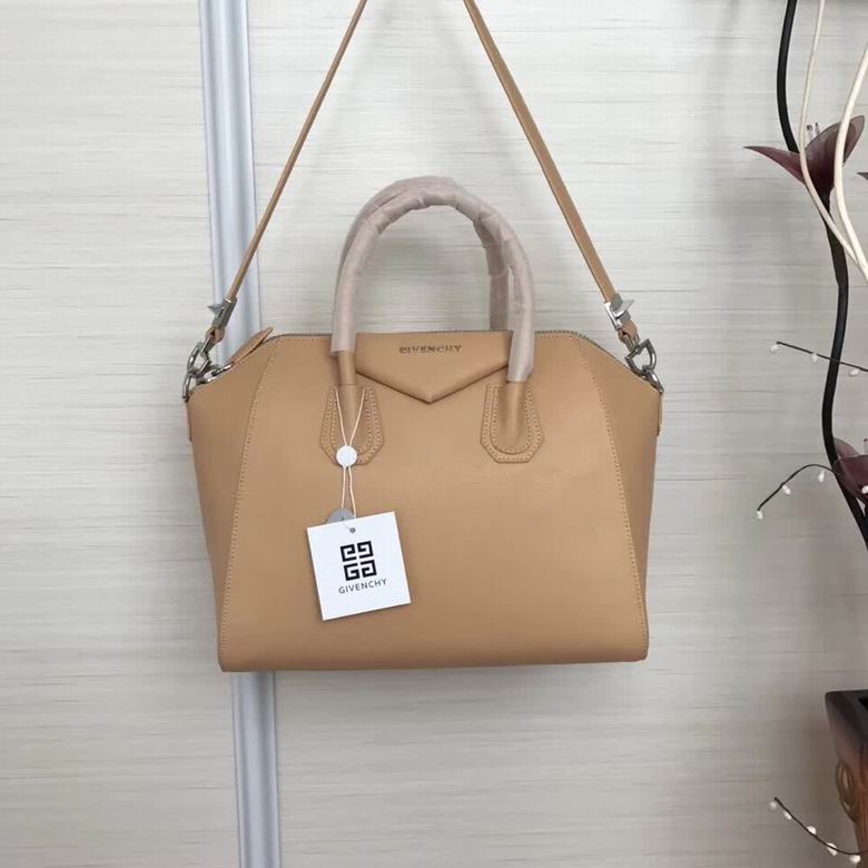 Givenchy Antigona Small Top-Handle Bag in Beige Grained Leather