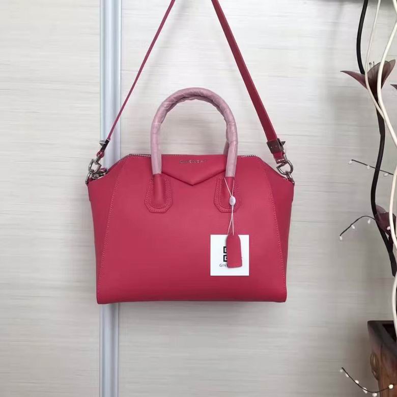 Givenchy Antigona Small Top-Handle Bag in Raspberry Pink Grained Leather