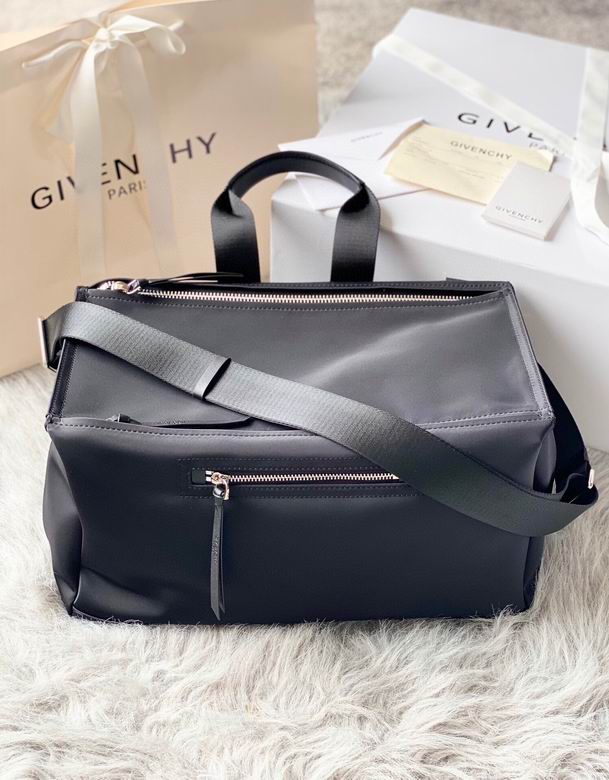 Givenchy Pandora Large Top-Handle Crossbody Bag in Black Nylon