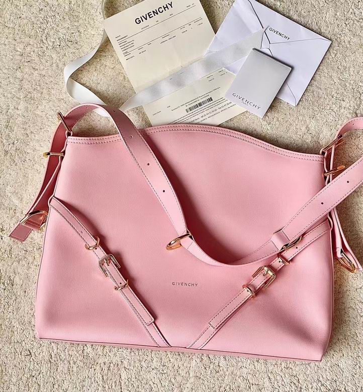 Givenchy Voyou Medium East-West Shoulder Bag in Pink Smooth Leather