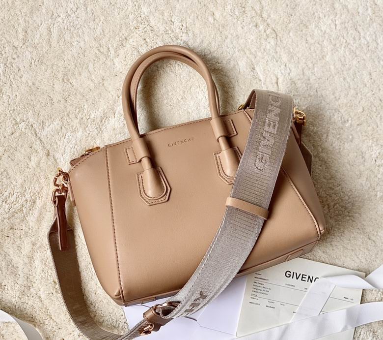 Givenchy Antigona Sport Mini Top-Handle Bag in Beige Leather with Logo Strap