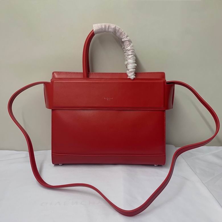 Givenchy Horizon Small Top-Handle Bag in Red Smooth Leather with Strap