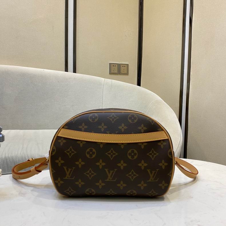 Louis Vuitton Blois Crossbody Bag in Monogram Canvas with Tan Leather Trim