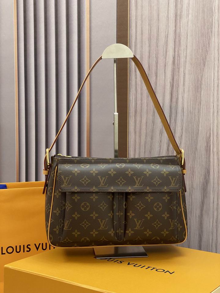 Louis Vuitton Viva Cité GM Shoulder Bag in Brown Monogram Canvas