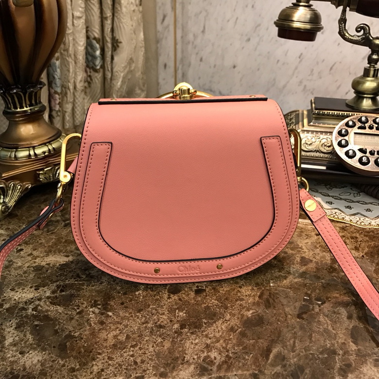 Chloé Nile Small Bracelet Crossbody Bag in Pink Smooth Leather