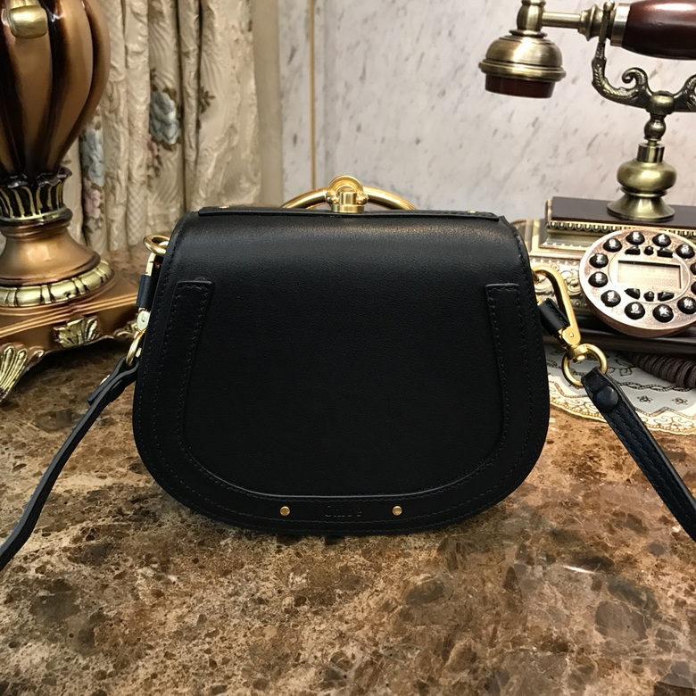 Chloé Nile Small Bracelet Crossbody Bag in Black Leather